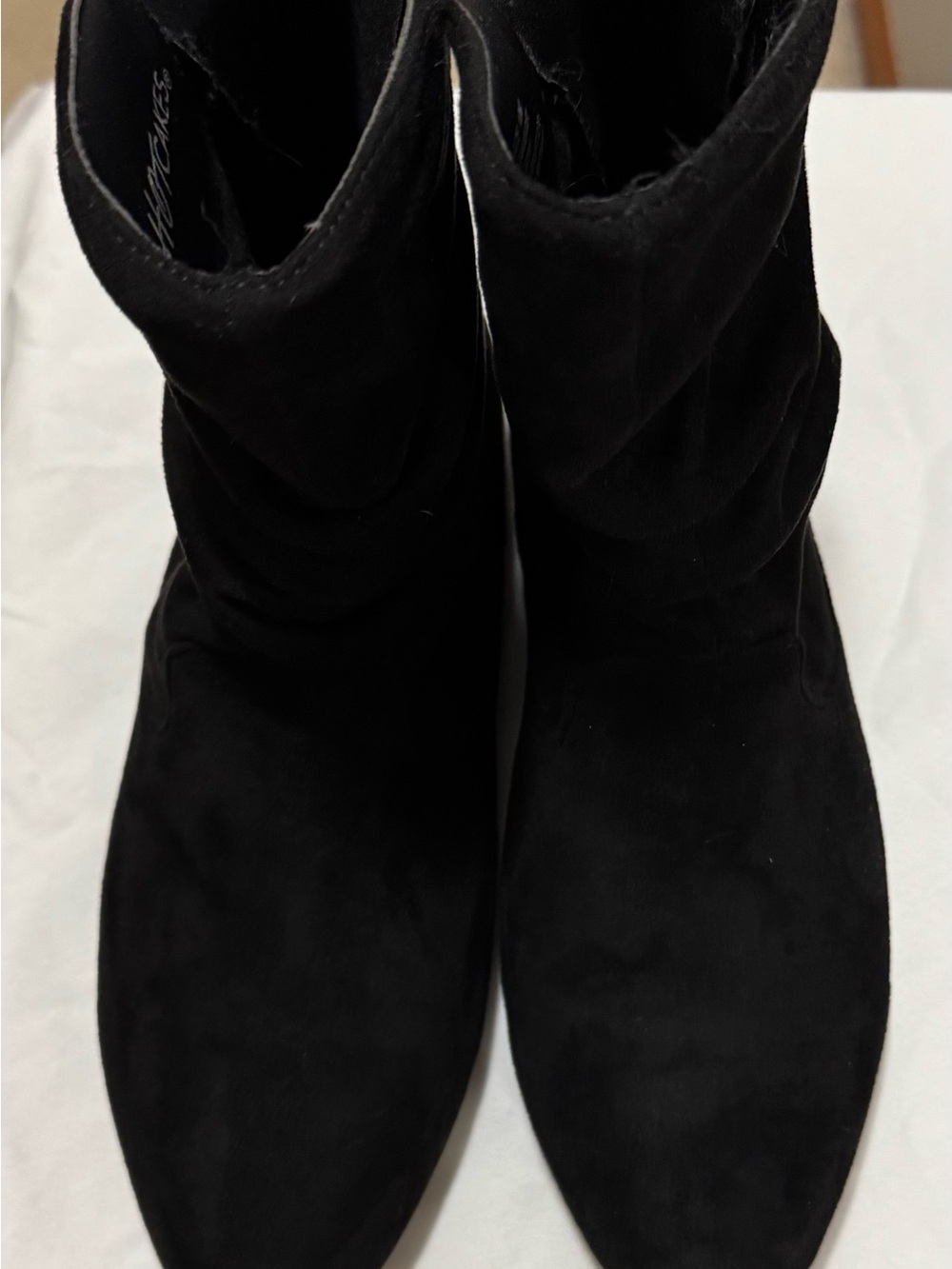 Black Suede Lace‑Up Ankle Boots - HOTCAKES - Size 10